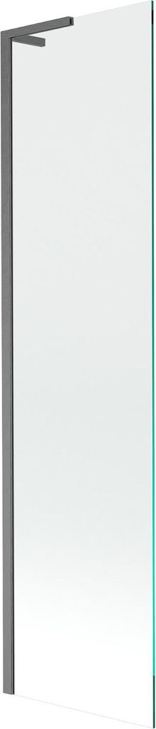 Mexen Next L Badewannenfaltwand 1-flügelig 50 x 150 cm, transparent, gebürstet Gun Gray - 895-050-000-03-00-66