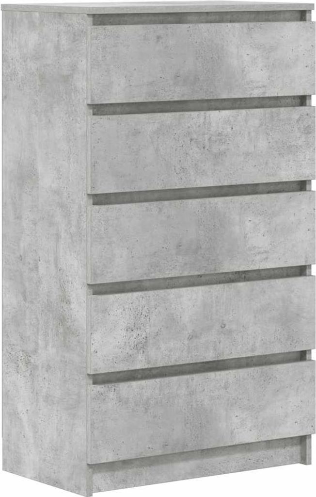 vidaXL Armoire à tiroirs gris béton 60x36x103 cm Bois Image du produit 