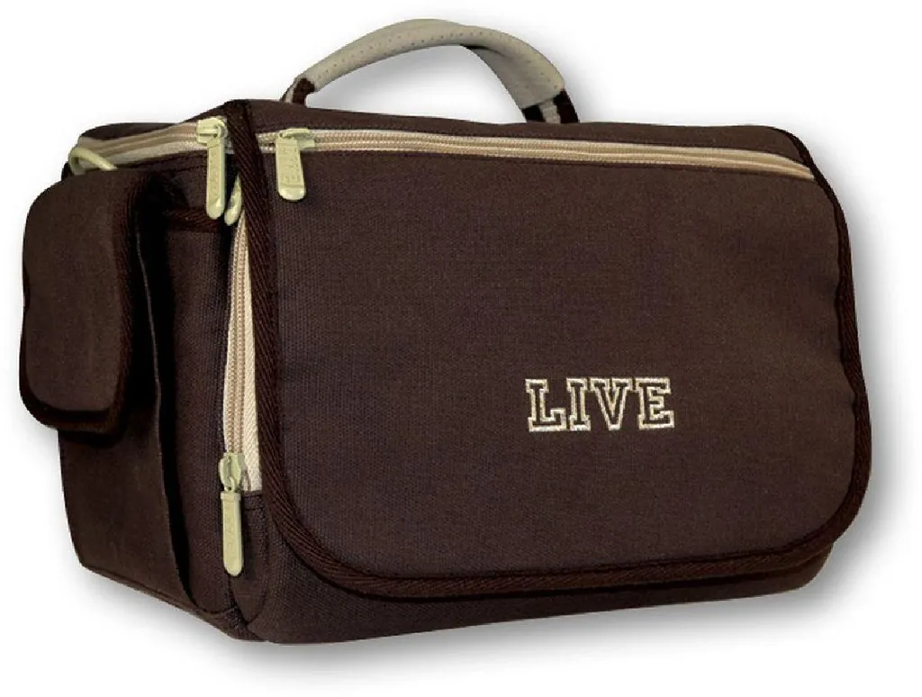 Sac photo rembourré marron BORSA 25x20x16 cm avec intérieur modulable