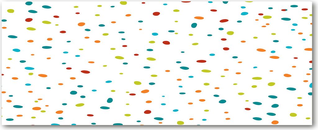 Tulup Leinwandbild - 125x50 cm - Wandkunst - Drucke auf Leinwand - Leinwanddruck - Kinderzimmer - Mehrfarbig - Bunte Punkte