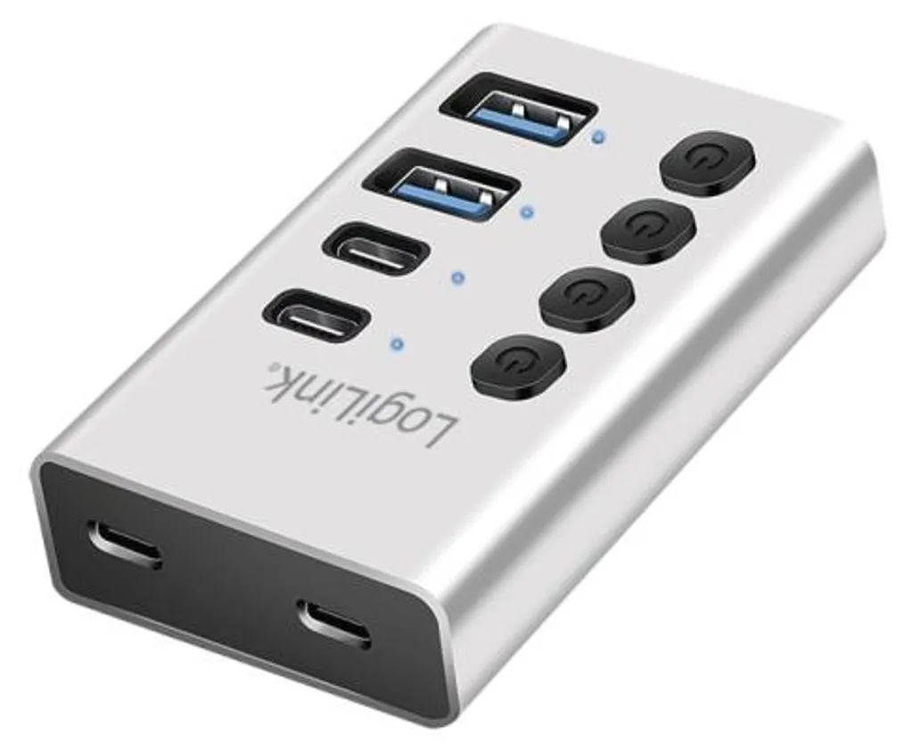 Hub USB-C 4 ports ultra-rapide LogiLink UA0446 format Slim et robuste