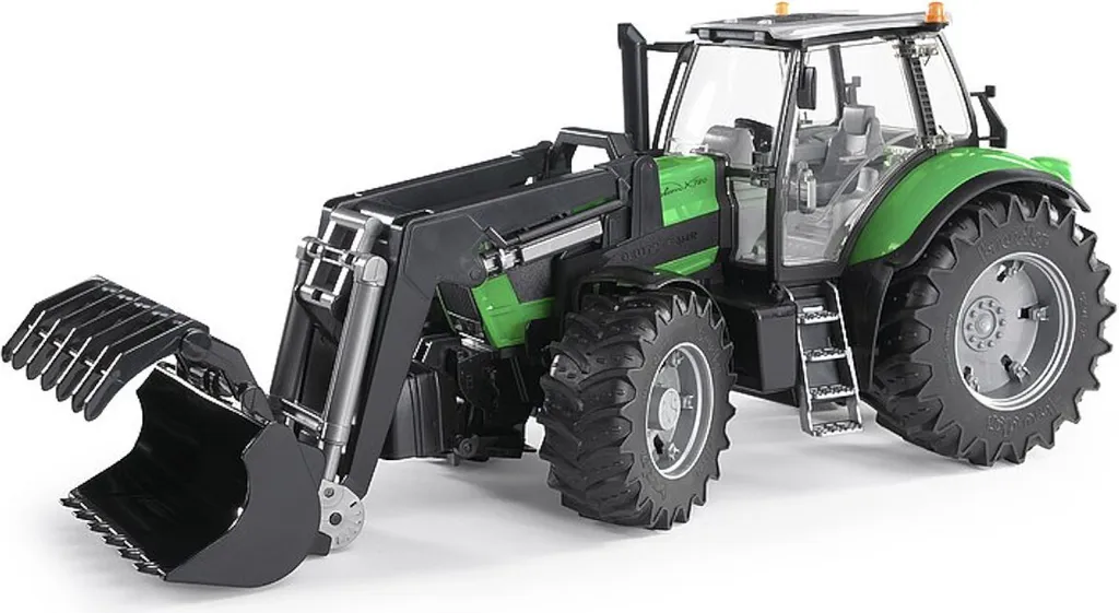 Tracteur Jouet Deutz Agrotron X720 Bruder 3081 avec Pelle Avant Mobile