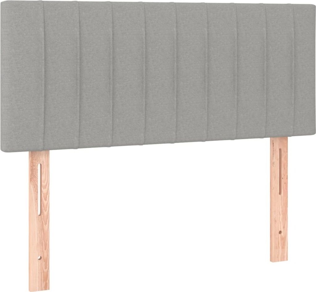 vidaXL Čelo postele svetlosivé 90x5x78/88 cm Látka Obrázok produktu 