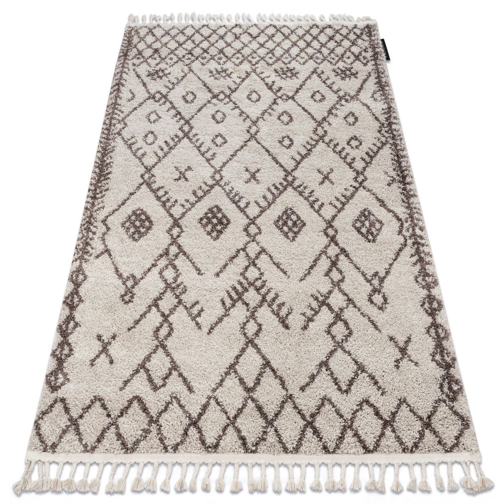 Teppich BERBER TANGER B5940 sahne / braun Franse berber marokkanisch shaggy beige 120x170 cm