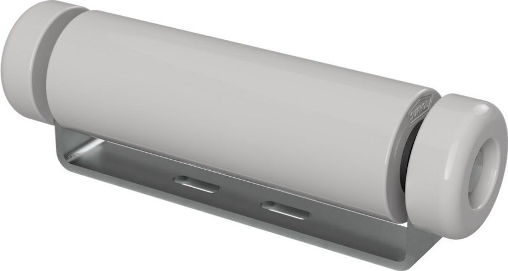 Polyurethan Seitenrolle mit Halter inkl. Endkappen Bootstrailer Sliphilfe verzinkt SUPROD, 250 mm (+ EC), grau