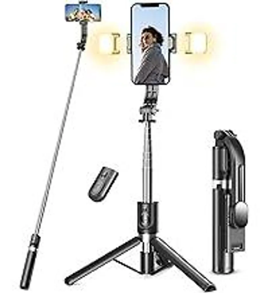 Tripode per Foto di Gruppo 114cm con Luci LED e Telecomando Wireless