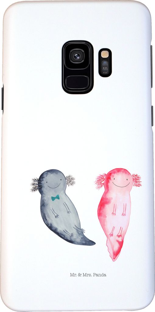 Mr. & Mrs. Panda Samsung Galaxy S9 Handyhülle Axolotl Freundin - Weiß - Geschenk, Smartphone Hülle, Handy Schutzhülle, Cover, Lurch, Liebe, Val...