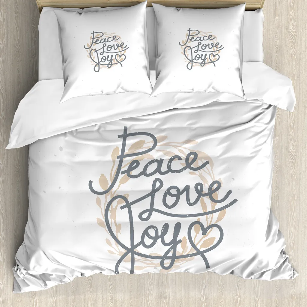 Housse de couette adaptée aux allergiques Freude beige gris 200x200