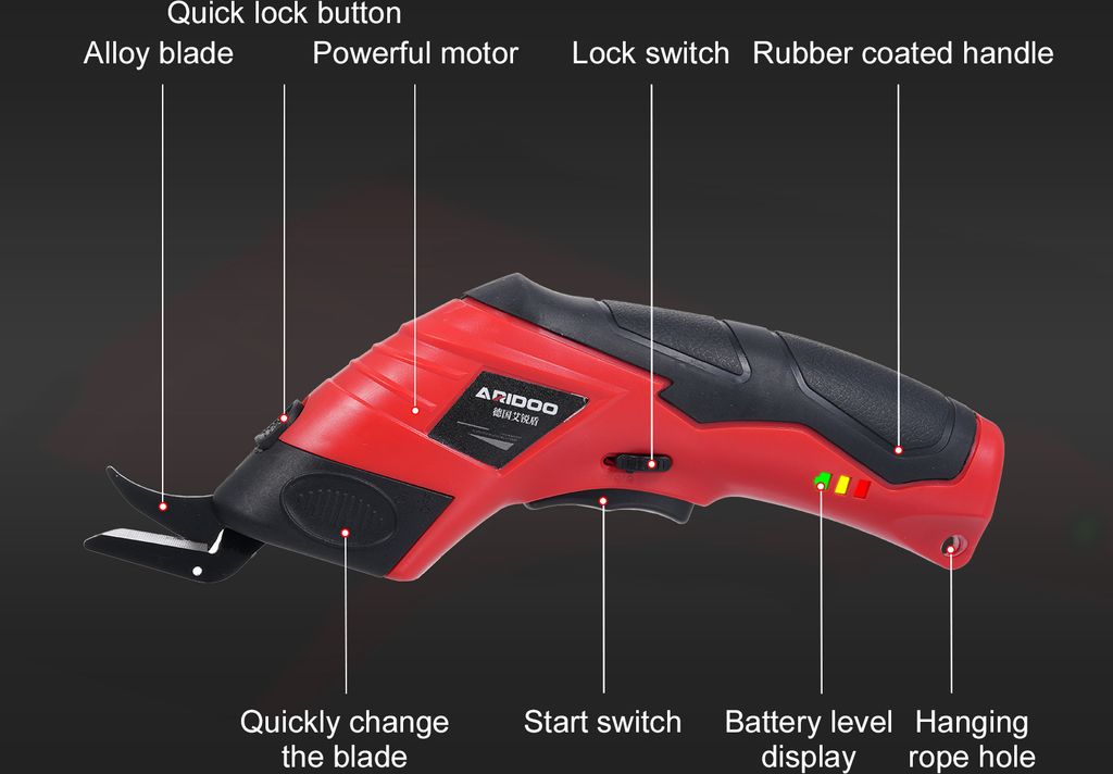 Elektrické nůžky Akumulátorový nůž se 2 vyměnitelnými Obrázek produktu 6