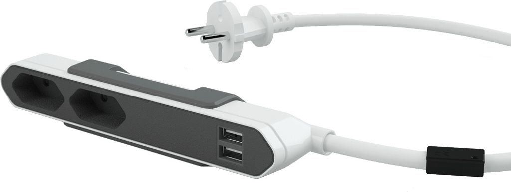 Allocacoc PowerBar USB, Typ C, Šedá, Bílá, CE, RoHS, 2 AC Obrázek produktu 