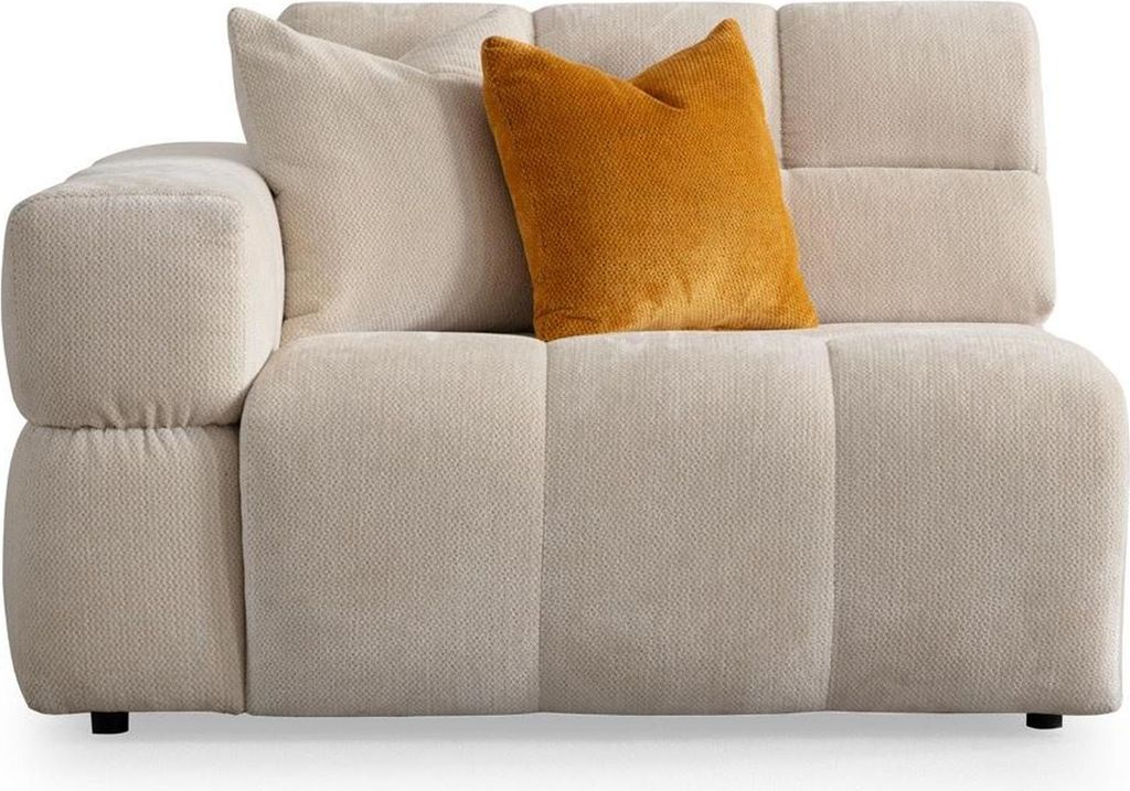 Sofa 4 Sitzer mit Hocker Wohnzimmer Set Modulsofa Stoffsofa Neu