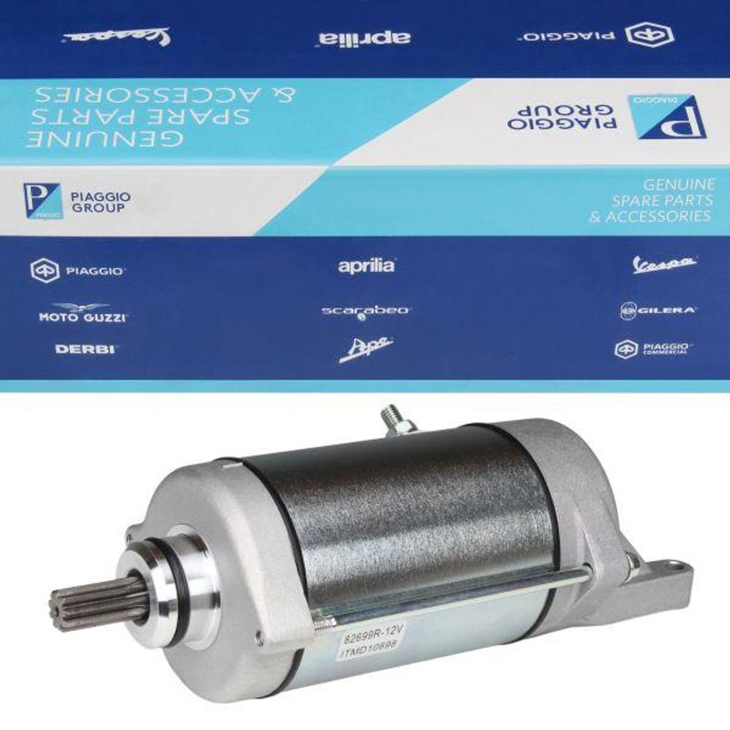 Startmotor (9 tanden / draait met de klok mee) voor Piaggio Productafbeelding 