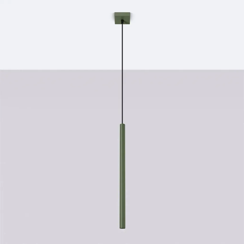 Sollux Pastelo 1 Verde Oliva | Lampada Sospensione Acciaio G9 8W