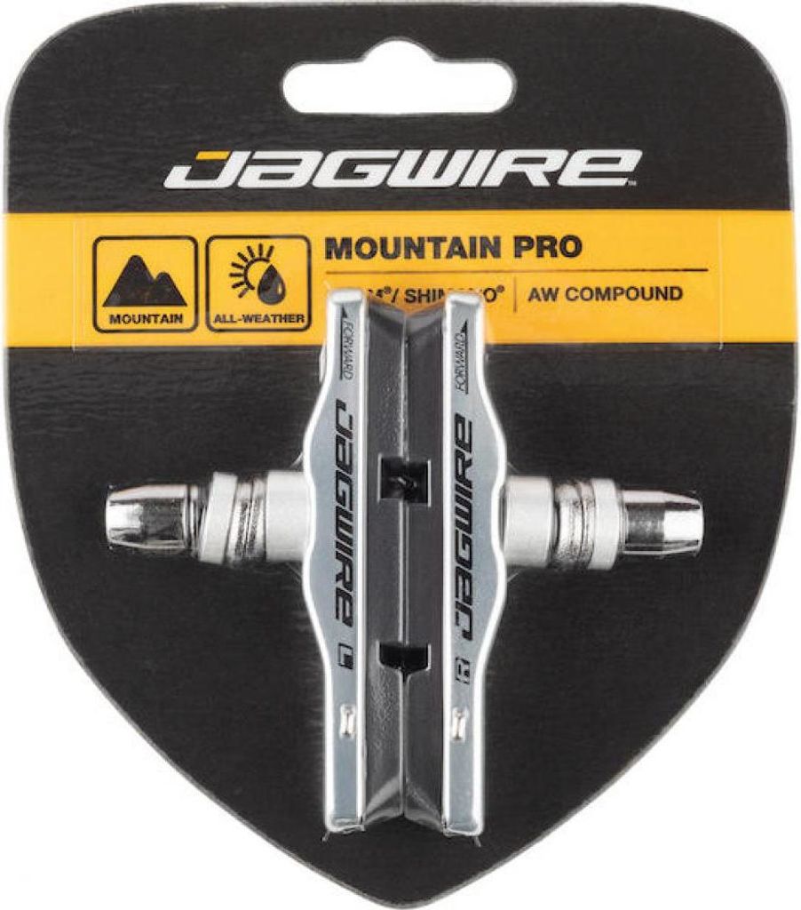 Jagwire Bremsschuhe Mountain Pro Cartridge schwarz silber