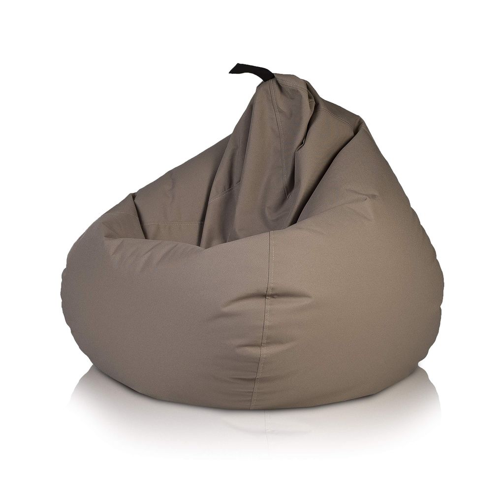Sitzsack mit füllung 2 in 1 Sitzkissen Bean Bag Oscar Outdoor für Garten, Balkon & Terrasse, Farbe: Cappucino