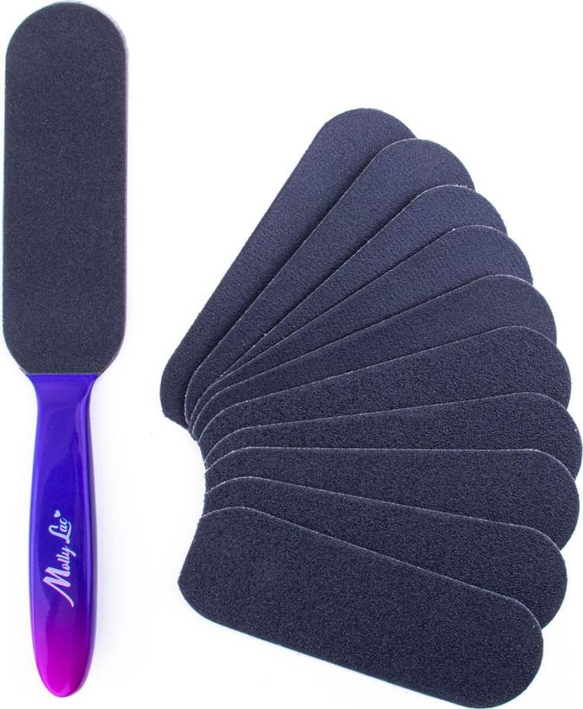 Professionelle Pedikürefeile mit 10 auswechselbaren Einsätzen 100/180er Körnung MollyLac