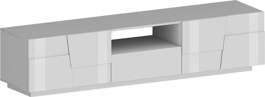 Dmora TV-Schrank Vanni 220x44x46cm Weiß mit Schublade, 2 Produktbild 