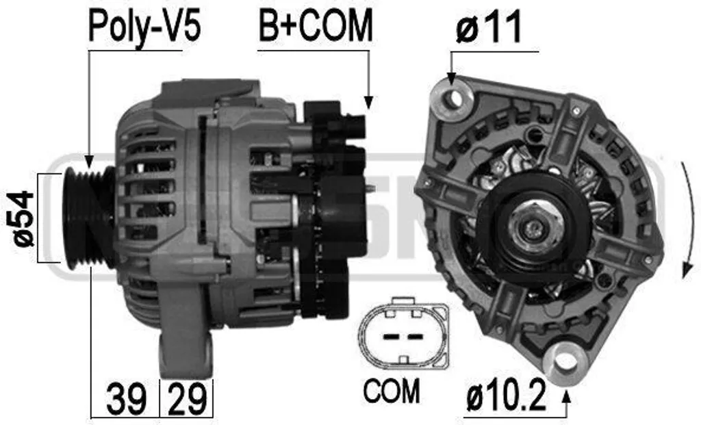 Alternateur de Charge 12V pour Smart Fortwo 451 et Cabriolet - ERA