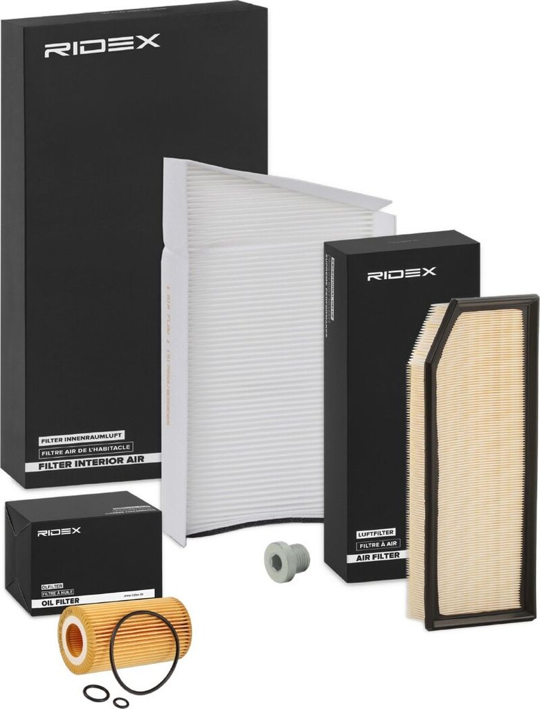 RIDEX Filterset Inspektionspaket Filtersatz passend für MERCEDES-BENZ C-Klasse Limousine (W203) C-Klasse T-modell (S203) CLK (C209)