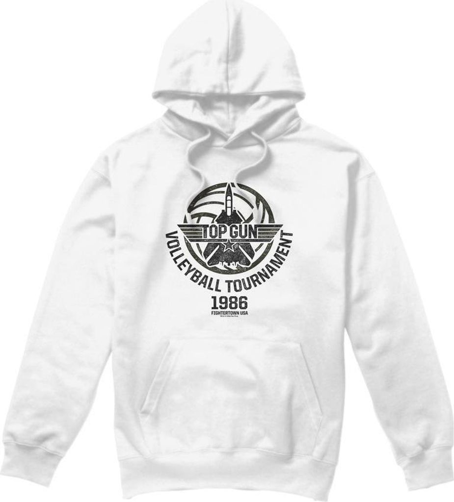 Top Gun - "Volleyball" Kapuzenpullover für Herren TV8954 (S) (Weiß)