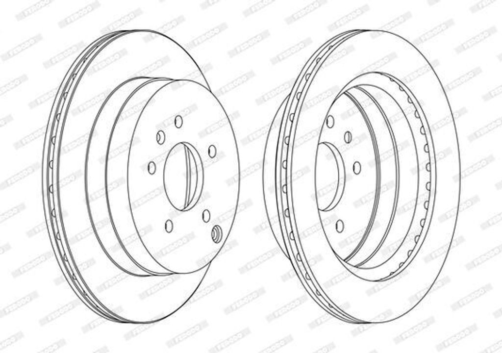 2x FERODO Bremsscheibe DDF1660C für OPEL ANTARA für CHEVROLET CAPTIVA SPORT 70mm
