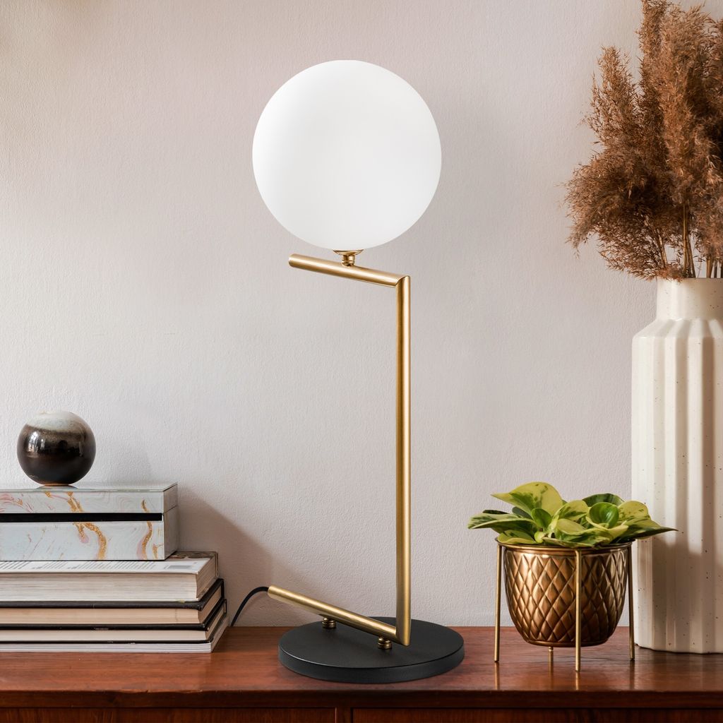 Opviq, Luminar - 14176, Tischlampe, Gold, METALLKÖRPER, 29 x 20 x 64 cm