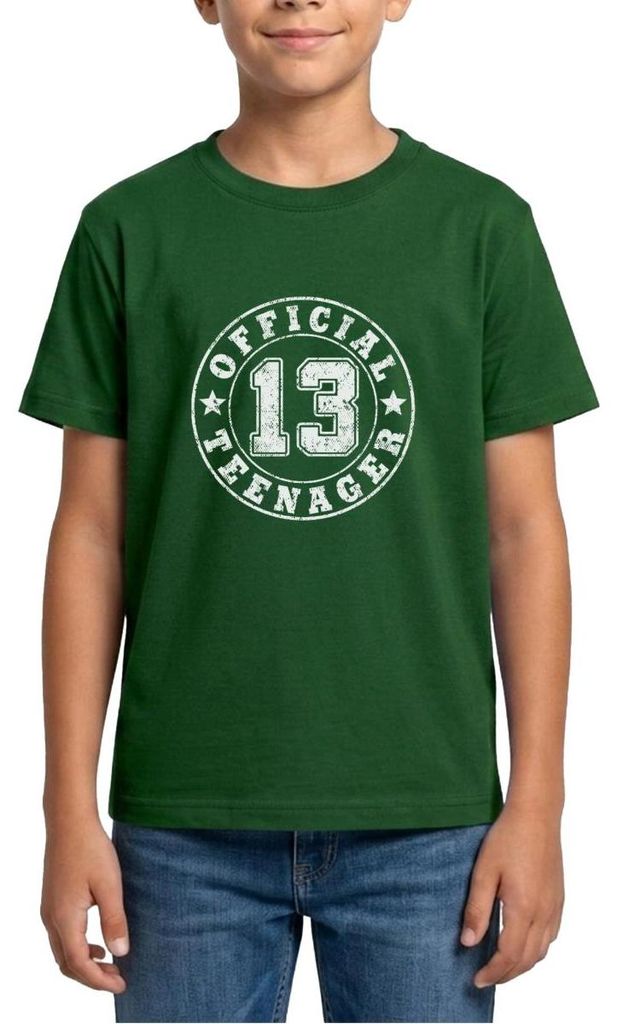 Spreadshirt 13. Geburtstag Teenager Geschenk Coole Geschenke Für Teenager Teenager T-Shirt, 134/146 (9-11 Jahre), Forstgrün