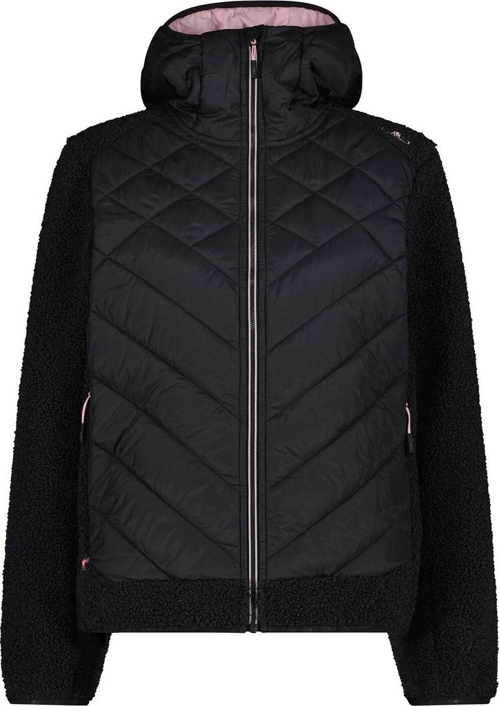 CMP Damenjacke Fleecejacke WOMAN JACKET HYBRID FIX HOOD ANTRACITE ANTRACITE 46