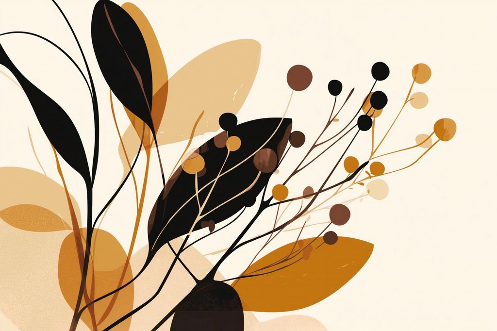 Poster 60x40cm Herbstsilhouetten