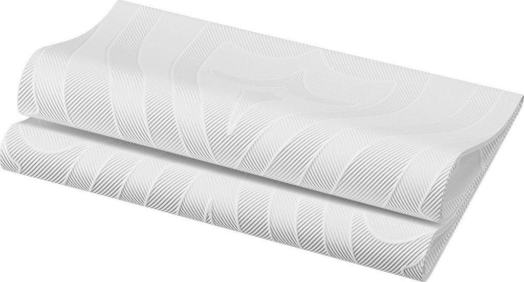 6x Elegance-Servietten 40 x 40 cm 1/4 Falz Lily weiß | Packung (40 Stück)