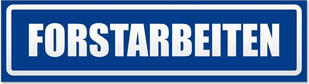 Kiwistar Forstarbeiten invertiert Magnetschild Schild magnetisch - 45cm Verkehrsblau - Magnetfolie für Auto PKW Kfz