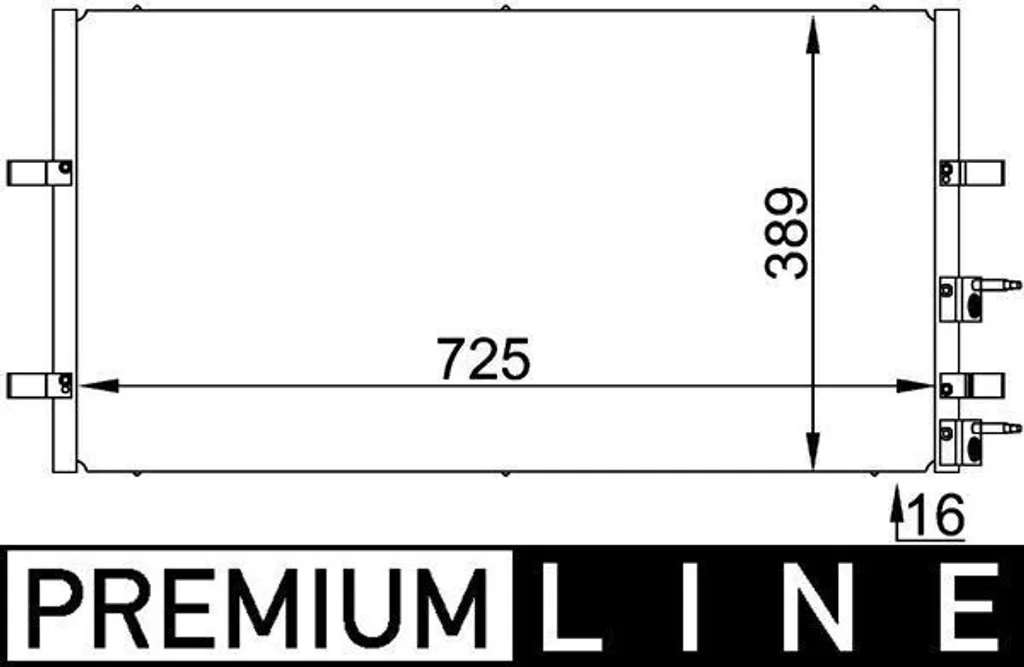 Condenseur de climatisation MAHLE AC 695 000P pour FORD Transit Mk6