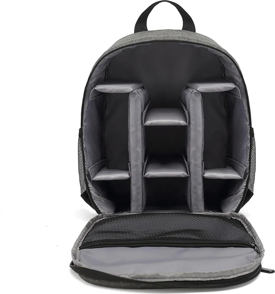 Sac Appareil Photo avec Poches en Maille et Sangle de Téléphone - Compact