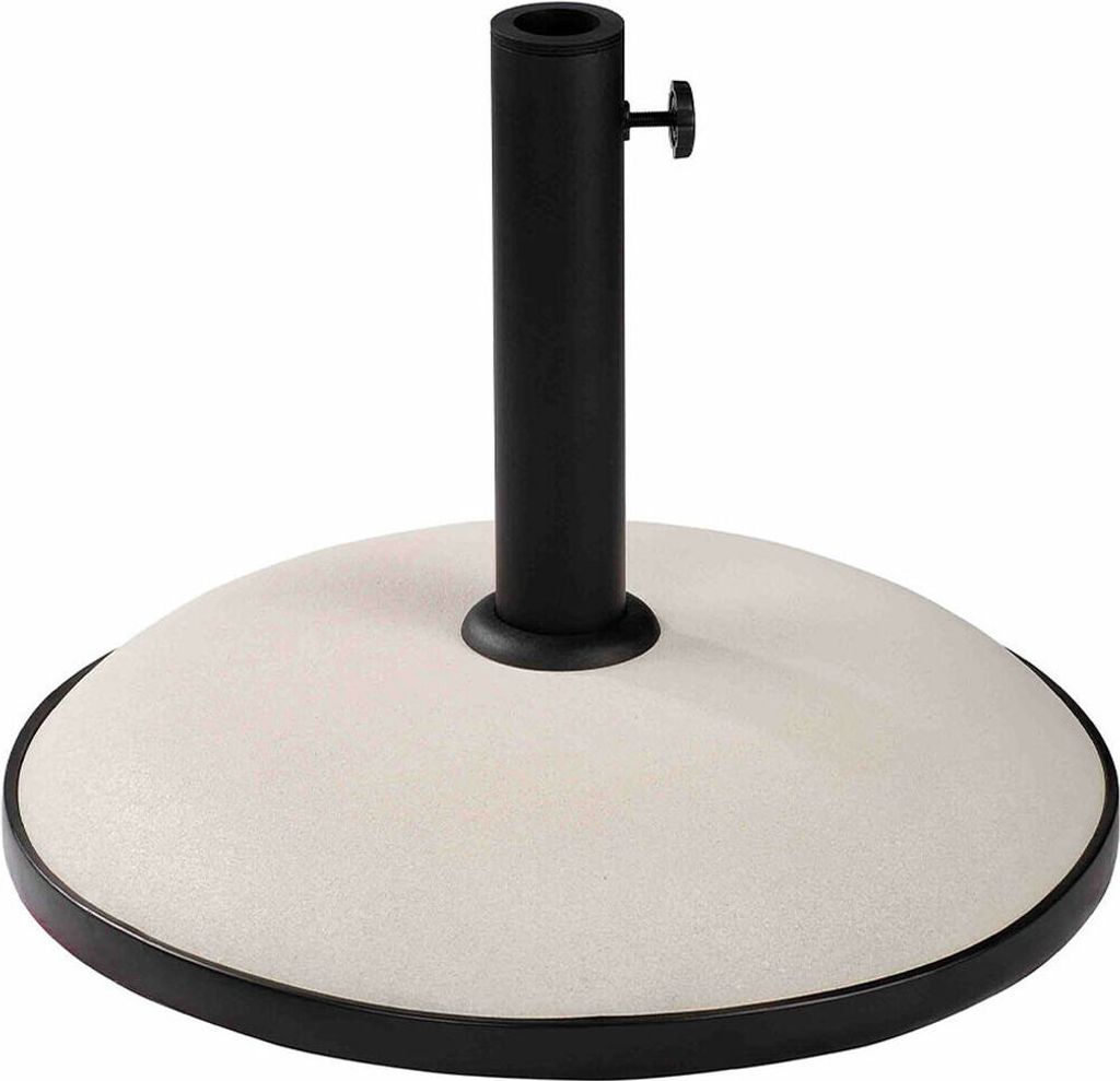 Marbueno Base Sonnenschirm Rund Beton 45x36 cm 20KG Weiß Garten, Pool, Terrasse