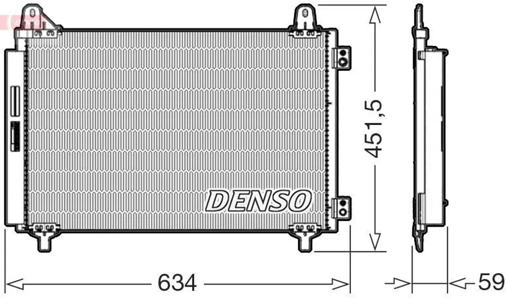 DENSO DCN21034 Condenseur de clim avec déshydrateur pour OPEL Corsa F