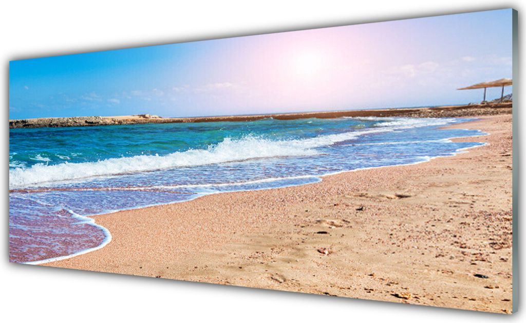 Glasbilder 125x50 Wandbild Druck auf Glas Meer Strand Landschaft