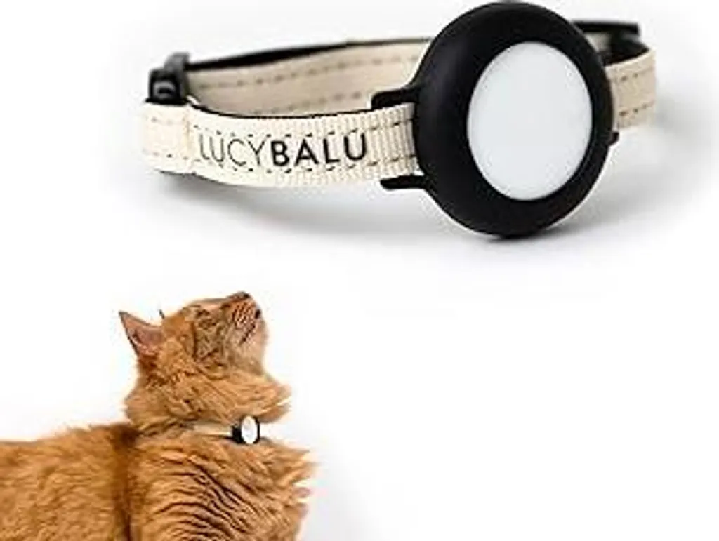 LucyBalu AirTag Collare per Gatti Nylon Resistente - Localizzatore Apple