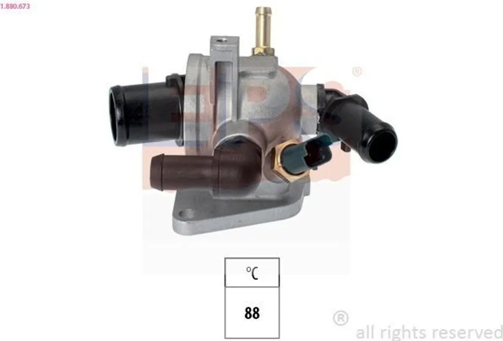Thermostat EPS liquide refroidissement 88°C pour OPEL Corsa D Astra H