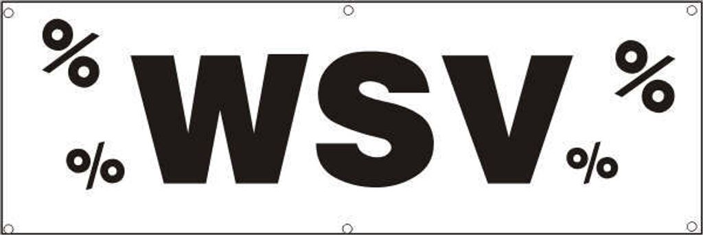 Werbeplane / Gerüstplane - p035 - WSV - NEU - 150x50 cm - für Baustelle, Garten, Zaun oder Veranstaltung