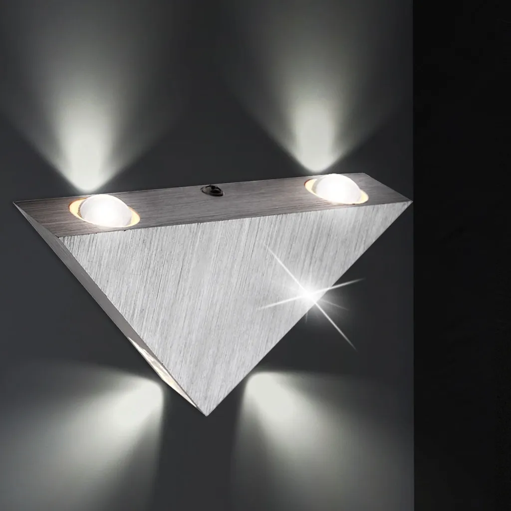 Globo Lighting Applique murale aluminium brossé avec 3x LED intégrées - 4