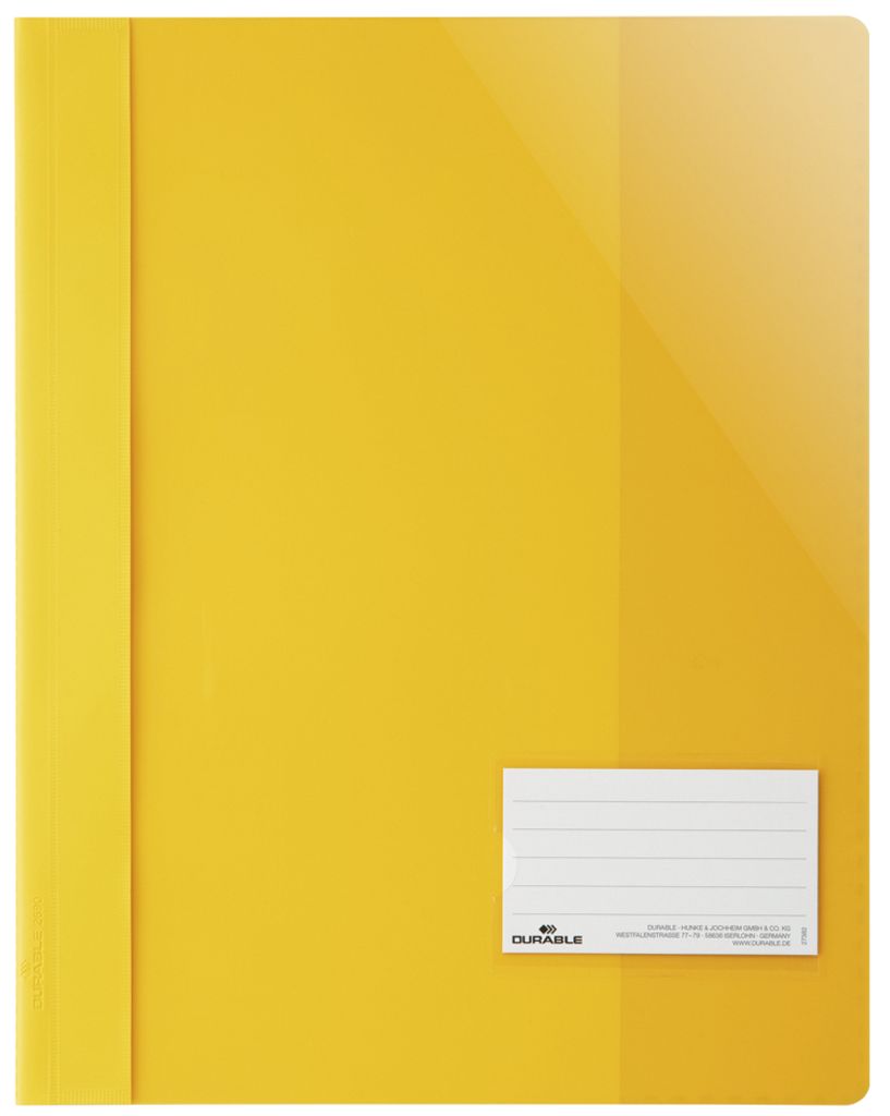 DURABLE Schnellhefter Überbreit A4+ PVC gelb