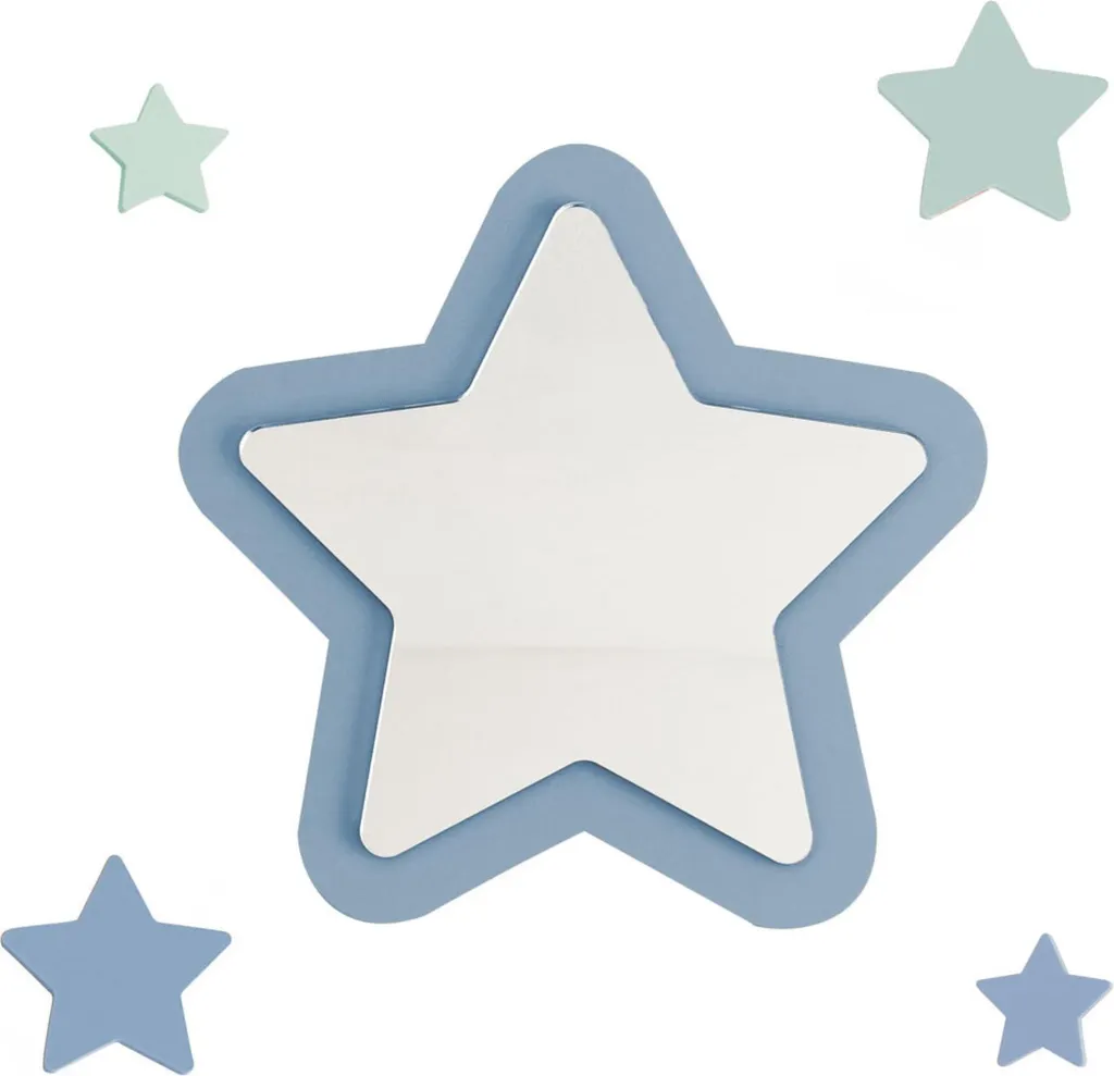 Specchio Stella Azzurro 29x29 cm | Specchio Acrilico Cameretta Bimbi