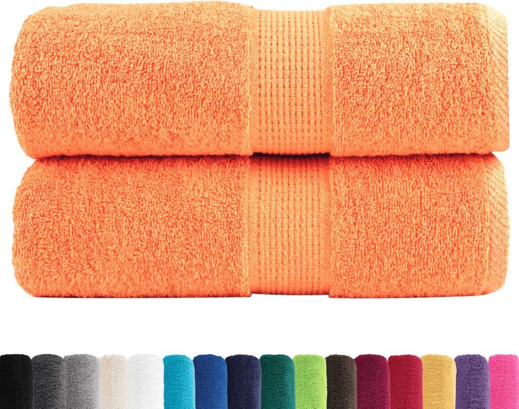 vidaXL Premium Waschhandtücher SOLUND 2 Stück Orange 30x30 cm 600 g/m²