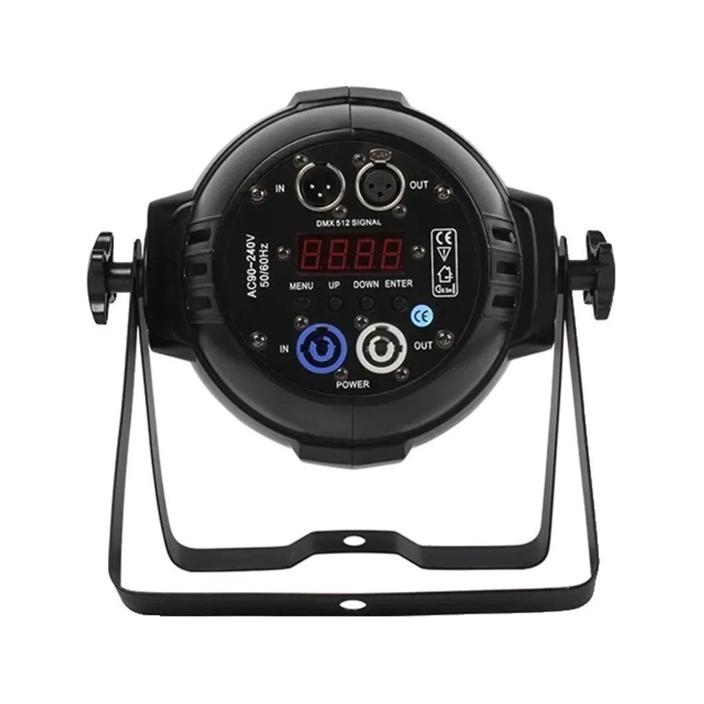 Projecteur LED Par RGBW 4en1 Boîtier Aluminium et Prise PowerCon Noire