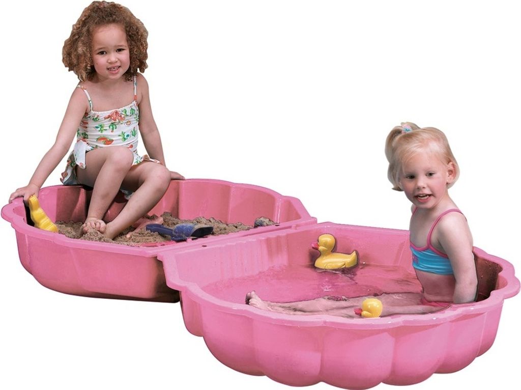 sandkasten mit Deckel Schelp 87 x 78 x 18 cm rosa Produktbild 2