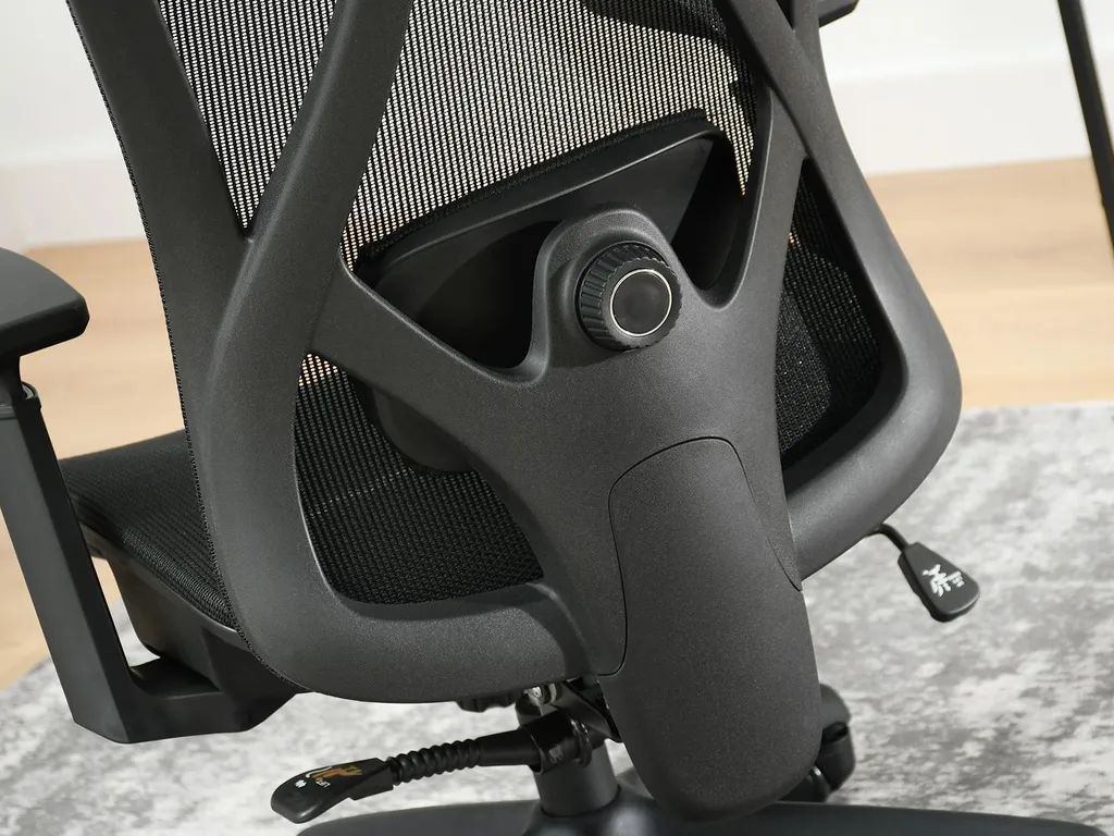 Chaise de bureau DELMY noir ergonomique - Siège confortable à roulettes - 12