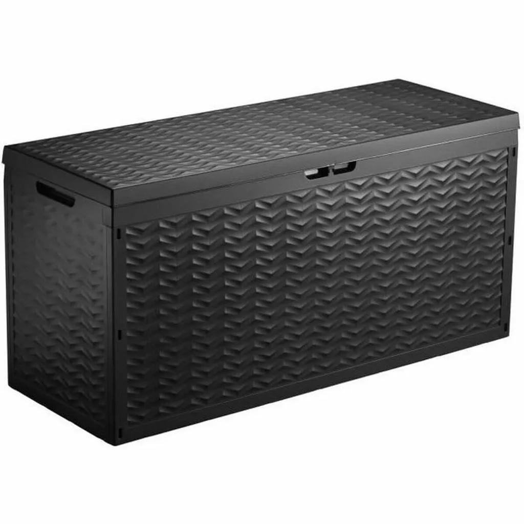 TOOD Coffre de rangement extérieur résine 330L gris anthracite