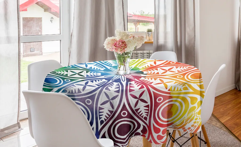 Tovaglia da Giardino Rotonda 150cm Mandala - ABAKUHAUS Esterni