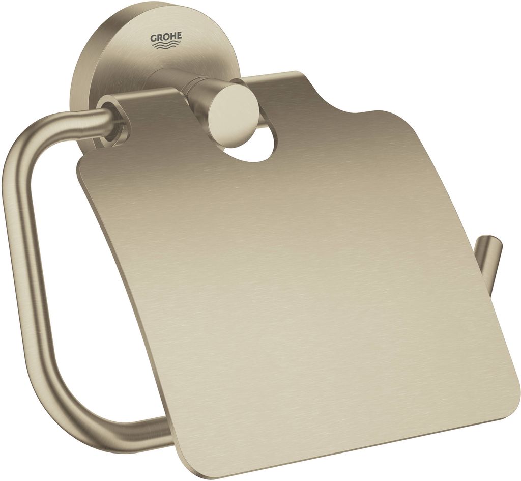 Grohe WC-Papierhalter Essentials m D., verd. Befestig., nickel gebürstet