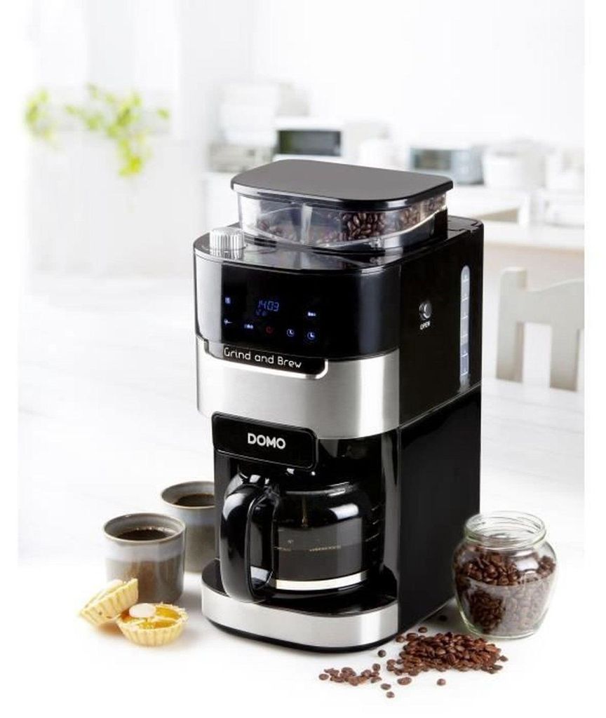 Domo - Domo koffiezeparaat Grind and Brew, digitaal, 1,5 liter, zwart